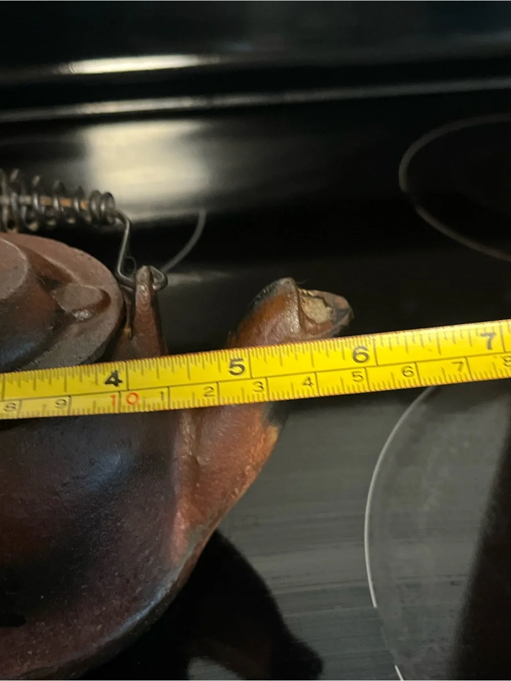 Cast Iron Teakettle Kettle - Brown Rustic Finish
